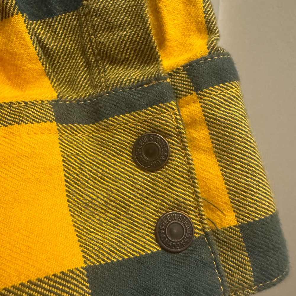 Levi's NFL Green Bay Packers Plaid Button Down Shirt Small - Picture 6 of 7